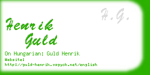 henrik guld business card